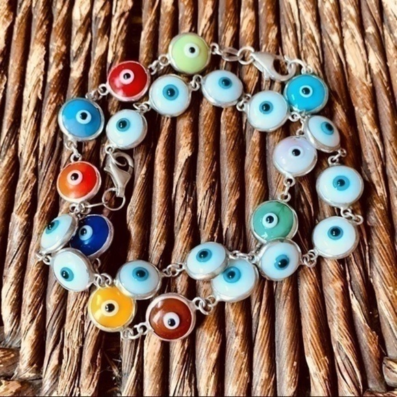 🌟🧿 Evil Eye Multi Color Bracelets🌟 Set of 2🧿 - Picture 3 of 6